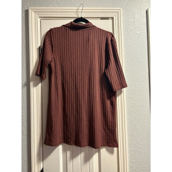 Free People Heart Strings Vneck Collared Womens Knit Short Sleeve Size Medium - Picture 4 of 7